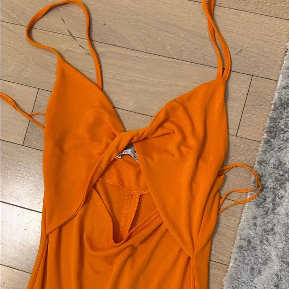 Orange Bodycon Dress - Picture 6 of 9